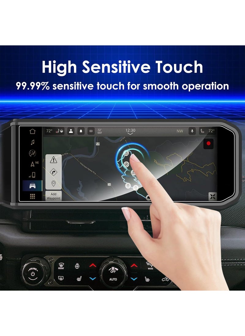 Simpeak Simpeak 2Pack 9H Screen Protector Compatible with Jeep Wrangler JL 2025 2024 123Inch Touchscreen Accessories AntiScratch Sensitive Touch  - Image 3