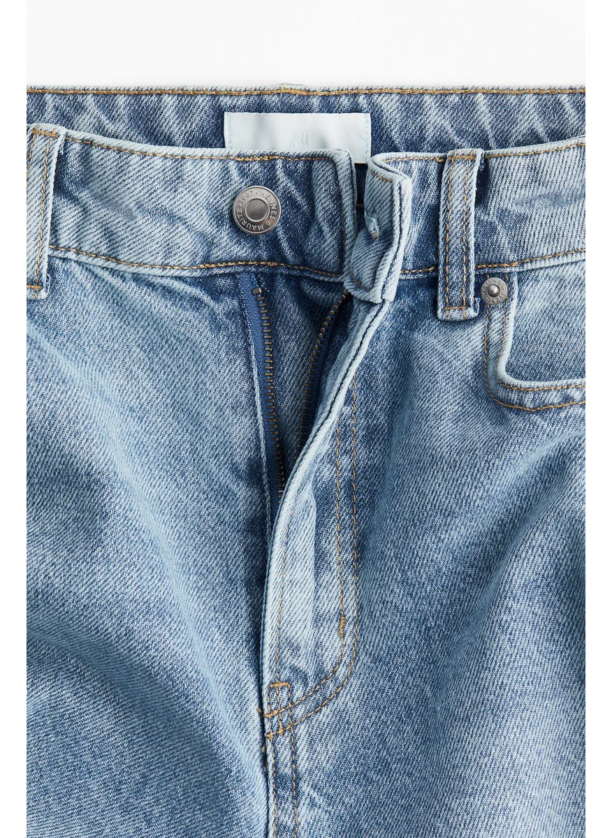 H&M Straight Turn-Up Jeans