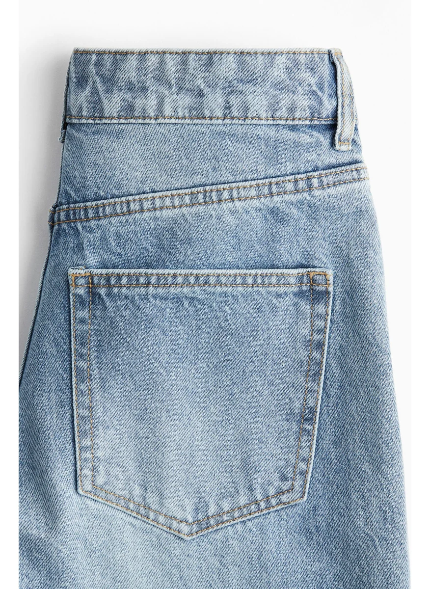 H&M Straight Turn-Up Jeans