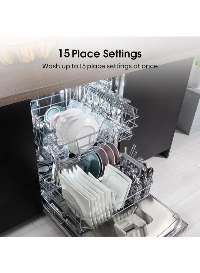 Hisense Renewed - 15 Place Free Standing Dishwasher 220 kW HS623E90G Silver - Image 3
