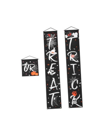 Halloween Couplets Flag Banner Sign for Front Door Trick or Treat Halloween Banner Set Halloween Porch Decorations Halloween Door Flag Halloween Signs Decor Halloween Welcome Sign - pzsku/ZFD1A4696C36F57DF0064Z/45/1749194094/278b526b-fdb4-4eb8-82cb-f7f80713c993