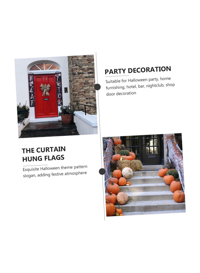 Halloween Couplets Flag Banner Sign for Front Door Trick or Treat Halloween Banner Set Halloween Porch Decorations Halloween Door Flag Halloween Signs Decor Halloween Welcome Sign