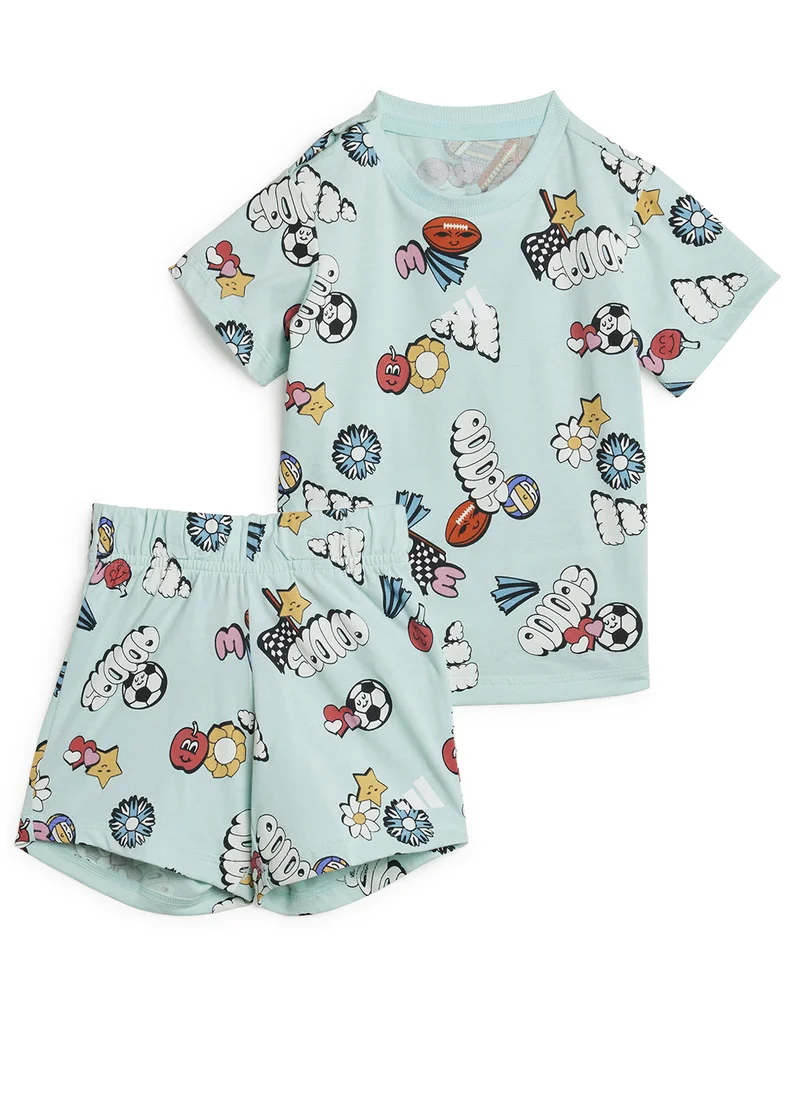 Adidas Infant All-Over Print T-Shirt Set