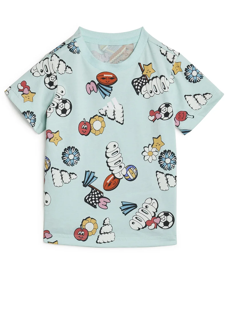 Adidas Infant All-Over Print T-Shirt Set