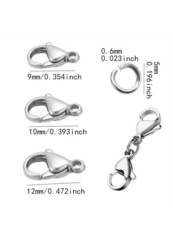 Stainless Steel Lobster Clasps 10pcs 9mm Silver Tone for Jewelry Making Necklace Bracelet DIY - Image 4