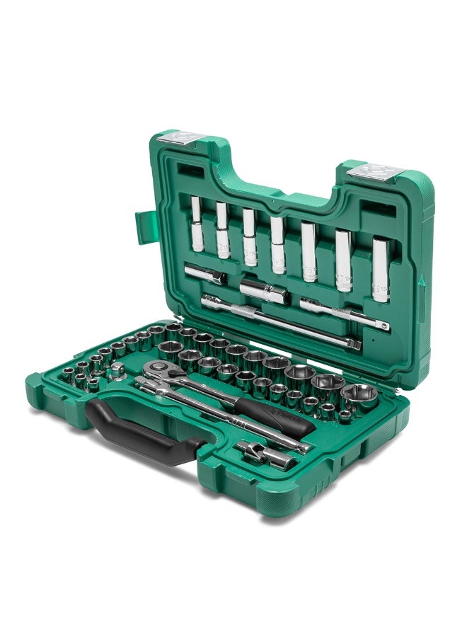 SATA GL09006 46-Piece 1/2" Drive 6 Point Metric/SAE Socket Set - Image 1