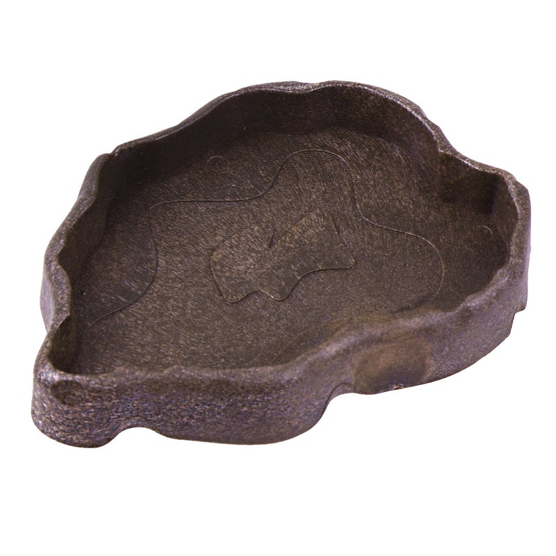 2pcs Reptile Resin Food Dish Water Basin Tortoise Feeding Bowl Practical Lizard Feeder (Coffee, Size S) - Image 2