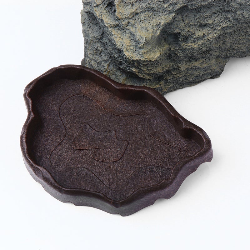 2pcs Reptile Resin Food Dish Water Basin Tortoise Feeding Bowl Practical Lizard Feeder (Coffee, Size S) - Image 4