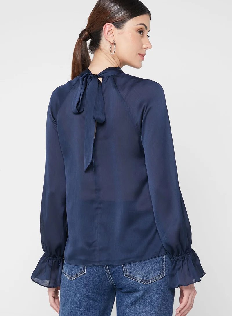 Ted Baker High Neck Cut Out Detail Top