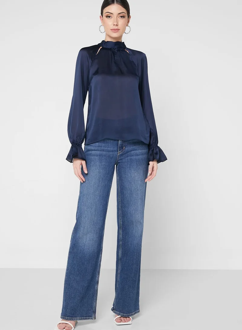 Ted Baker High Neck Cut Out Detail Top