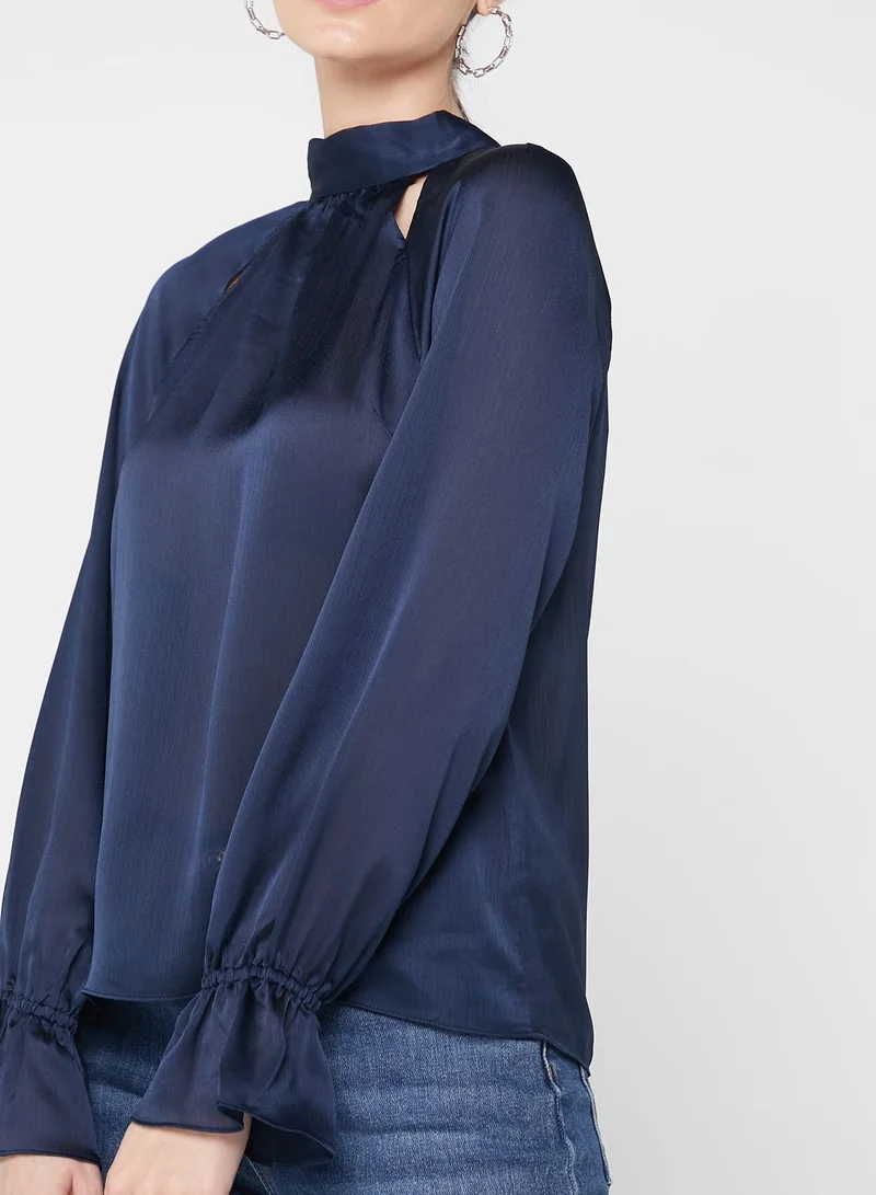 Ted Baker High Neck Cut Out Detail Top