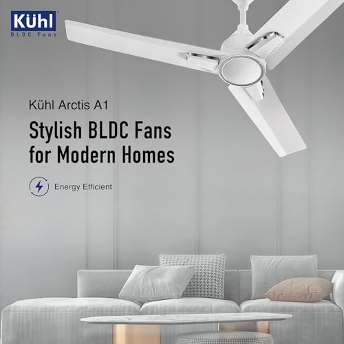 KUHL Arctis A1 1200 mm 65% Power Saving BLDC Ceiling Fan With Remote | BEE 5 Star Rated & ISI Marked | High Air Flow | 5 Year Warranty on Motor | White - Image 2