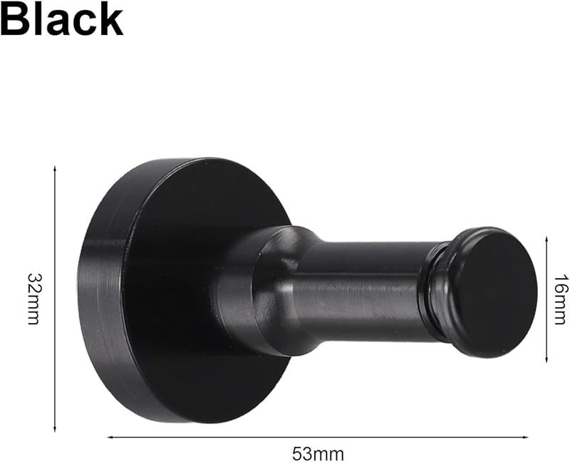 Black Aluminum Bathroom Wall Hook Rustproof Space Saving Hanger For Any Room - Image 4