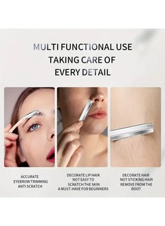 Goolsky 10pcs Blade + Professional Knife Holder Eyebrow Shaping Blade Eyebrow Scraper Professional Eyebrow Scraper Set for Men and Women Beginners Makeup Artists Special Eyebrow Shaving  - Image 2