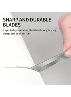 Goolsky 10pcs Blade + Professional Knife Holder Eyebrow Shaping Blade Eyebrow Scraper Professional Eyebrow Scraper Set for Men and Women Beginners Makeup Artists Special Eyebrow Shaving  - Image 4