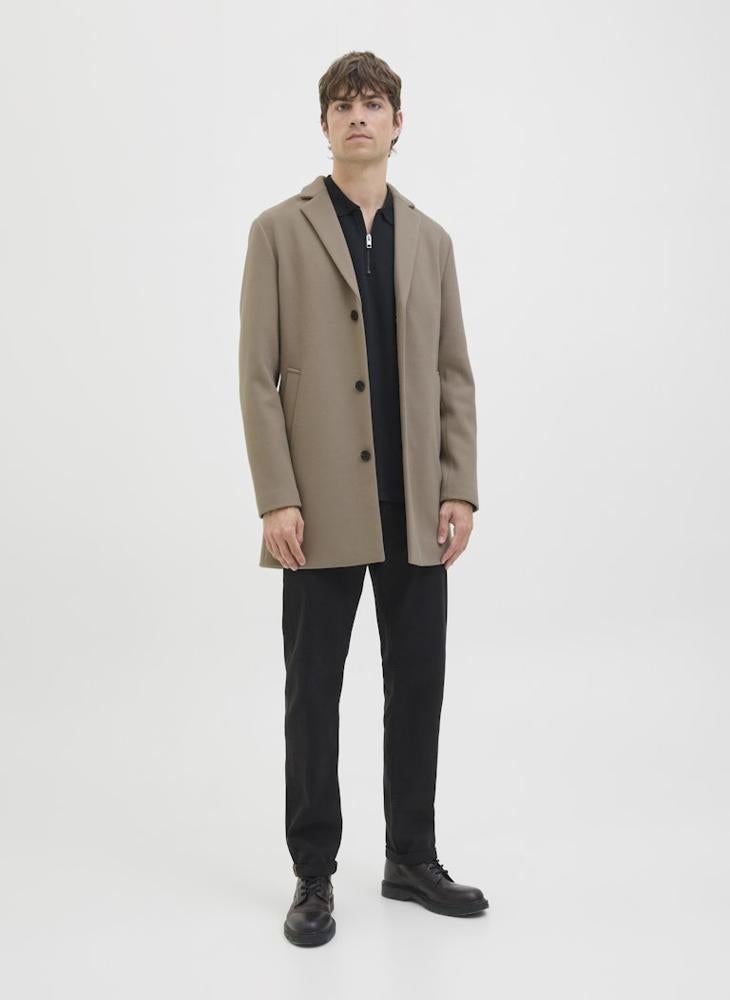 JJ Rebel Casual Button Detail Coat - Image 1