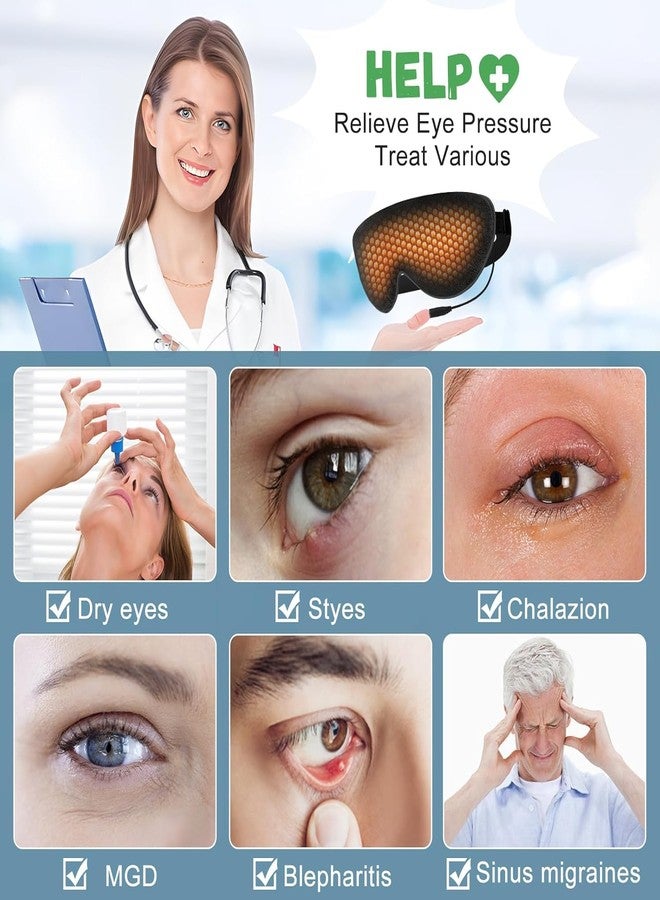QUINK Heated Eye Mask for Dry Eyes, Warm Eye Compress with Flaxseed for MGD, Dry Eye Syndrome, Chalazion Blepharitis Stye Eye Treatment, Steam Moist to Unclog Glands - Image 4