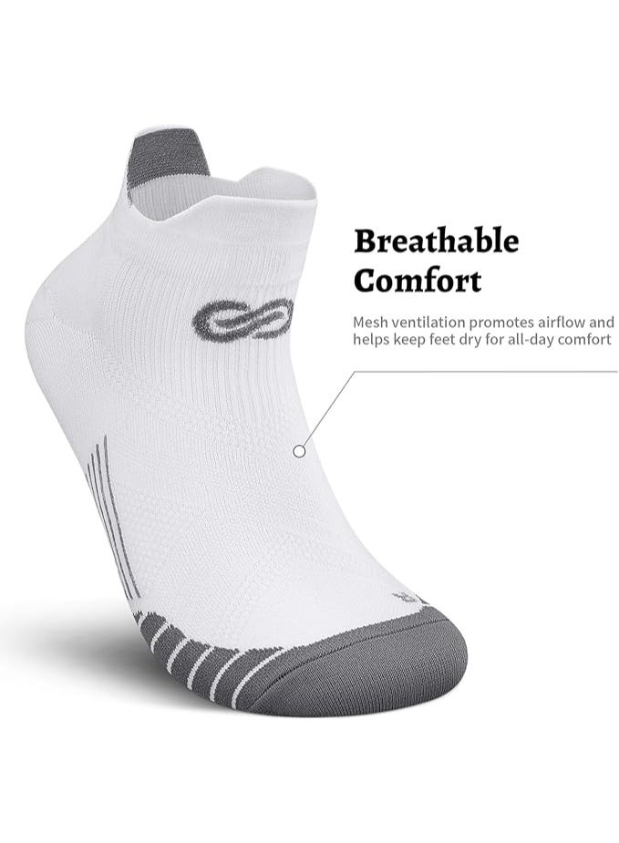 PAPLUS Ankle Compression Sock for Men and Women 2/4/6 Pairs, Low Cut Compression Running Sock with Ankle Support - Image 3