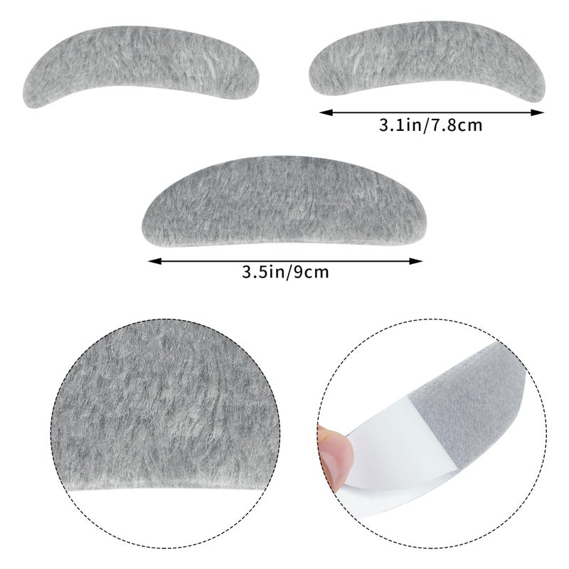 mifengda Kids Old Man Costume 100 Day of School Grandpa Costume for Boys 1920s Old Man Outfit Halloween Dress Up Set Including Bow Tie Beard Eyebrow Suspenders Glasses for Kids Boy Halloween - Image 3