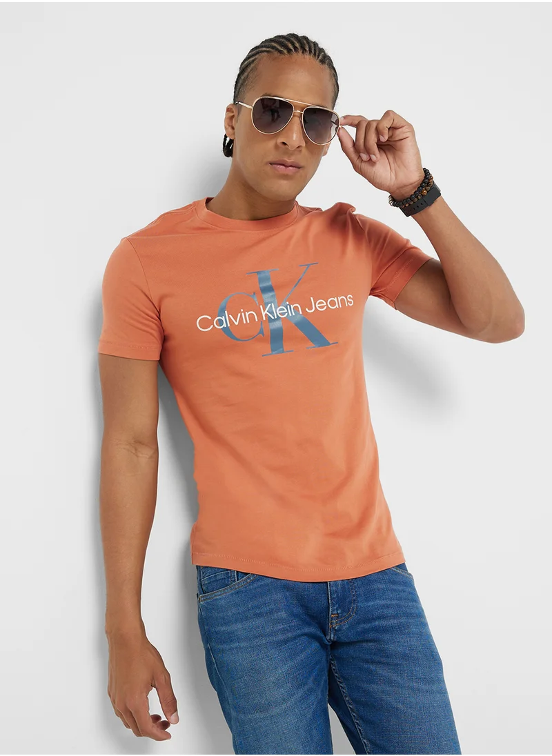 كالفن كلاين جينز Logo Crew Neck T-Shirt