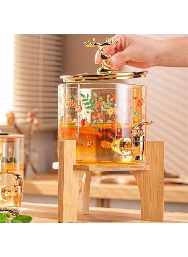 2.6 L Thermal Glass Beverage Dispenser with Tap - Stylish, functional, and ideal for both hot and cold beverages. - Image 1