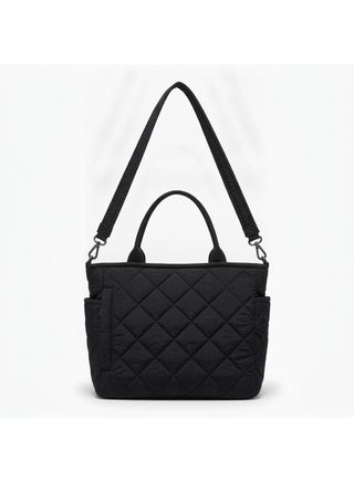 Tote Bag Canvas Waterproof-Crossbody & Shoulder Bag Multi Pockets & Functional Bag - Perfect For Shopping, Travel, Work,College, Students & Everyday Use.