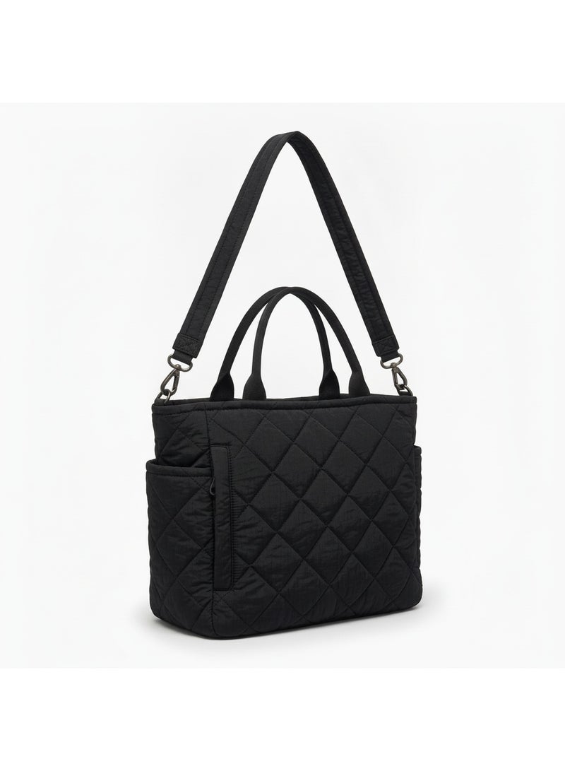 Tote Bag Canvas Waterproof-Crossbody & Shoulder Bag Multi Pockets & Functional Bag - Perfect For Shopping, Travel, Work,College, Students & Everyday Use. - Image 2