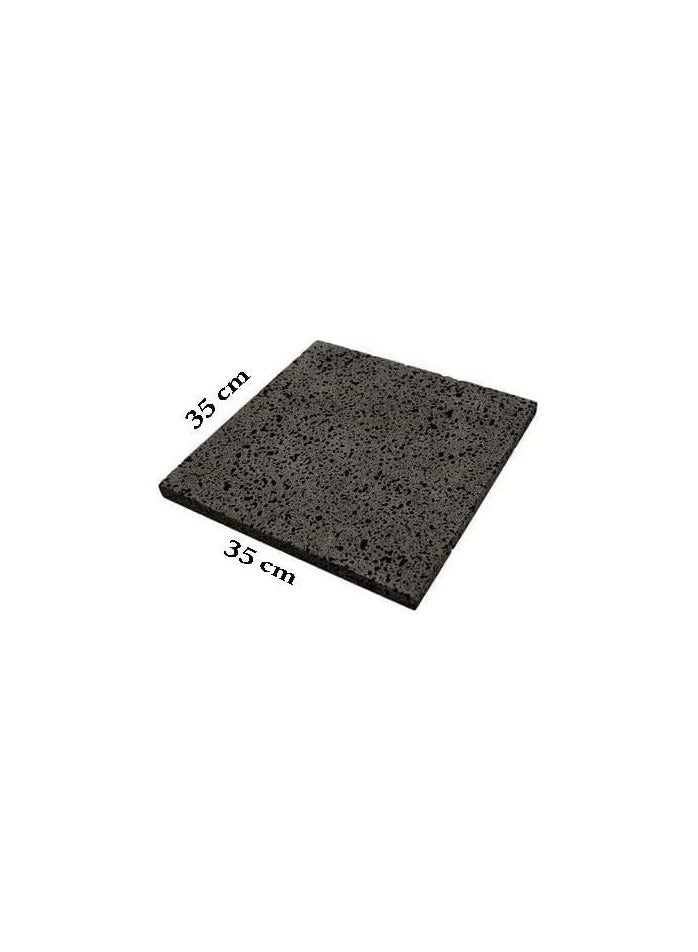 Cooking stone lava volcano grilling steak & pizza 35x35x2cm - Image 2