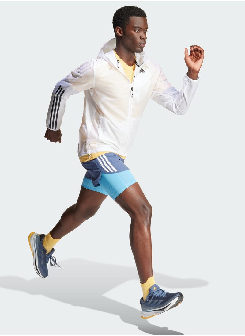 Adidas - 2In1 Own The Run 3 Stripes Shorts - Image 1