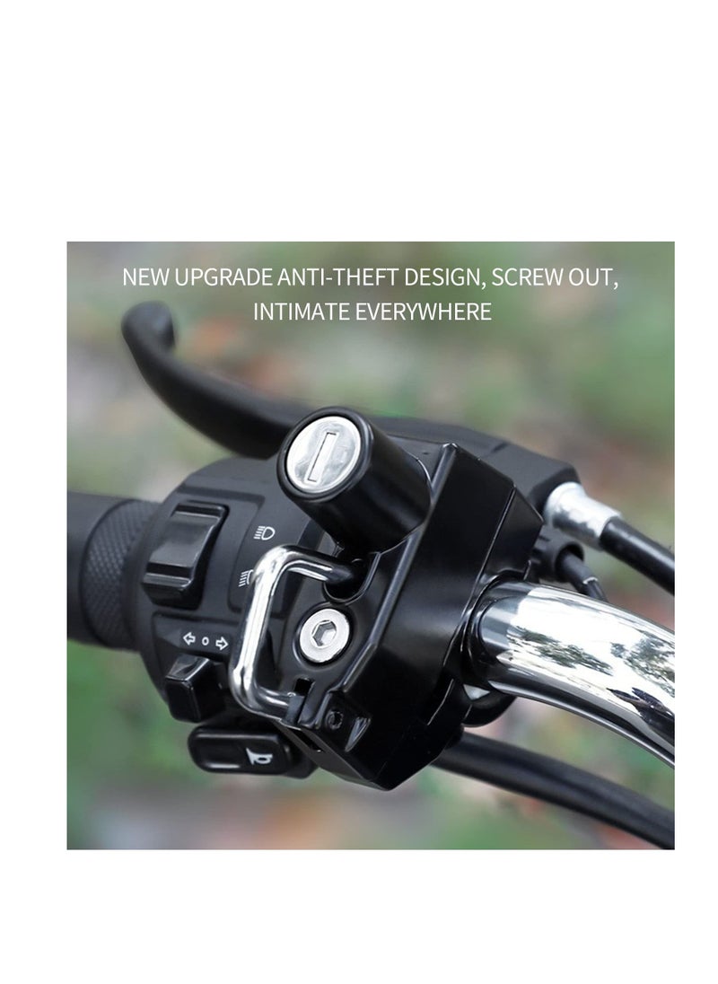 Y&D Motorcycle Helmet Lock Motorbike Safety Universal Parts Security with 2 Keys Set for Motorcycles Bicycles Electric Vehicles Black  - Image 2