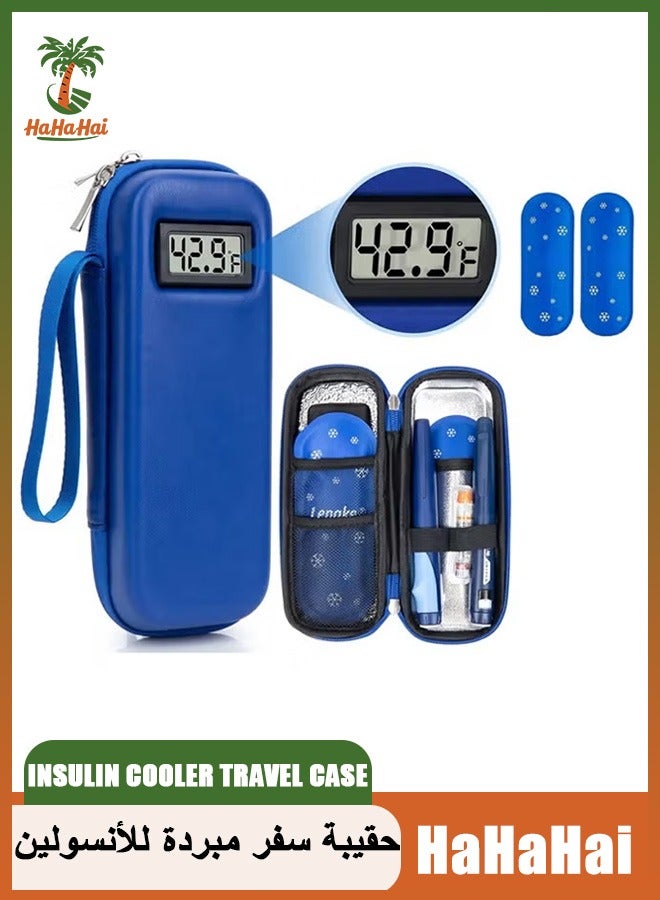 HaHaHai Insulin Cooler Travel Case with Temperature Display, Small Fridge Cooler Medicine Cooler Travel Case with 2 Ice Pack ,Display Diabetic Travel Case Bag for Trip and Daily - Image 1