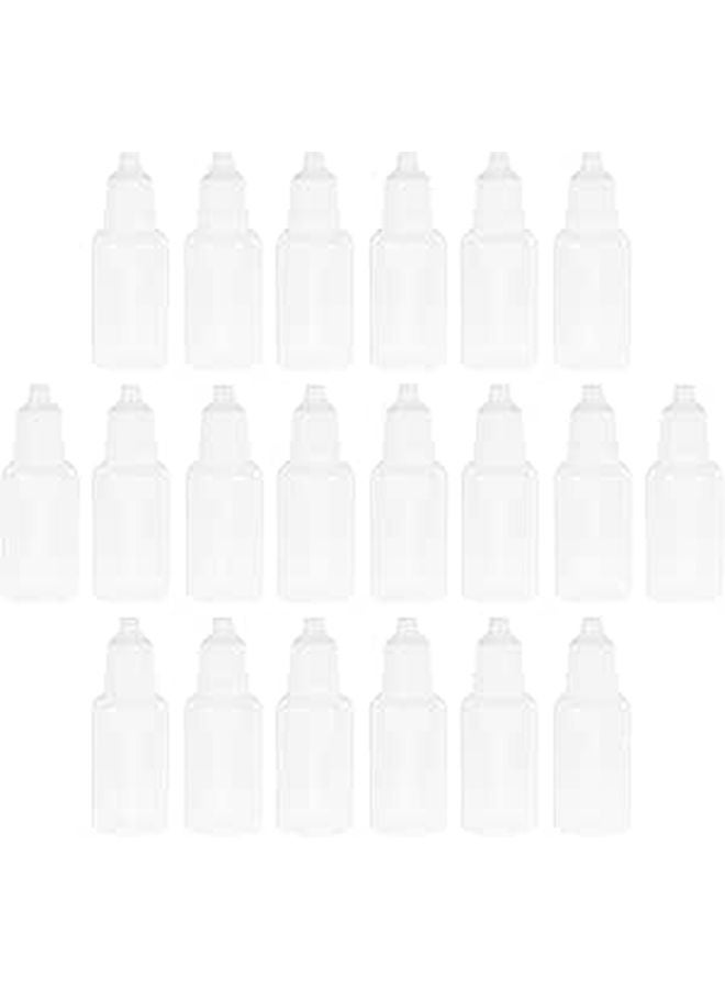 White Screw Cap 20ml Refillable Plastic Dropper Bottles 50 Pack For Essential Oils Travel Diy - Image 1