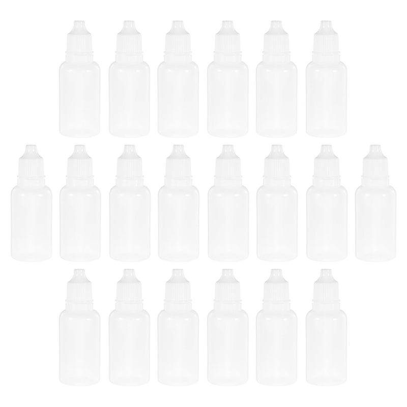 White Screw Cap 20ml Refillable Plastic Dropper Bottles 50 Pack For Essential Oils Travel Diy - Image 2