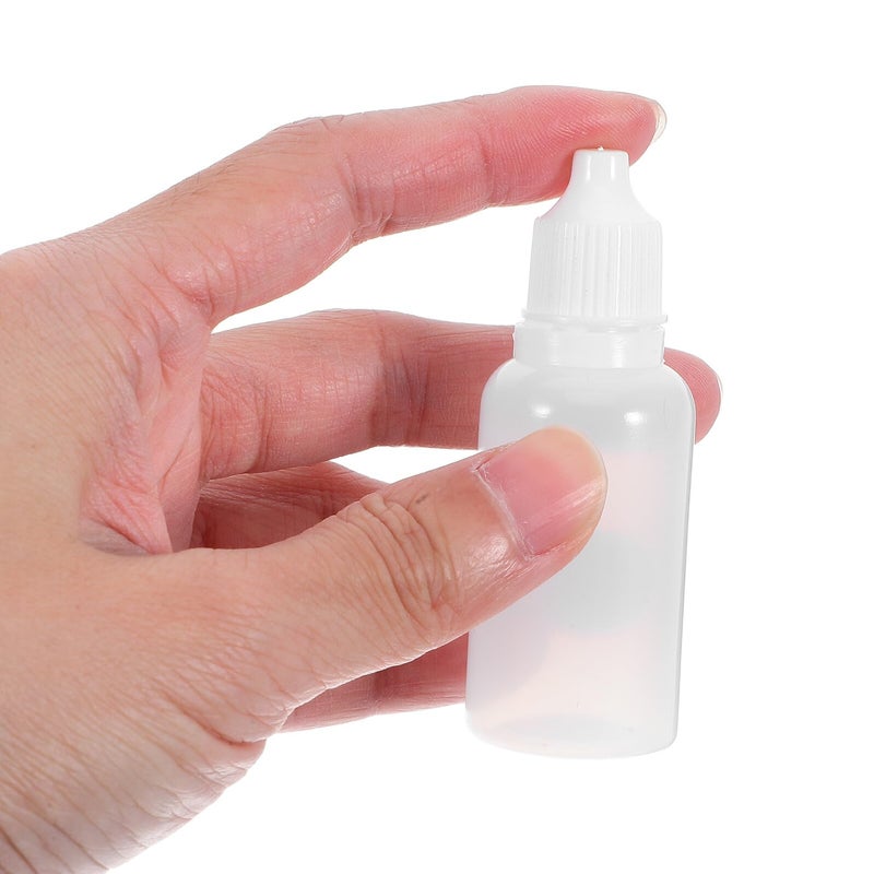 White Screw Cap 20ml Refillable Plastic Dropper Bottles 50 Pack For Essential Oils Travel Diy - Image 5