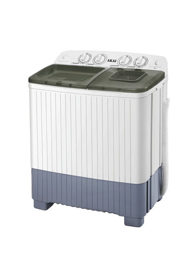 Akai Twin Tub Semi-Automatic Washing Machine 10kg - White 99-506-40-1155-277 white