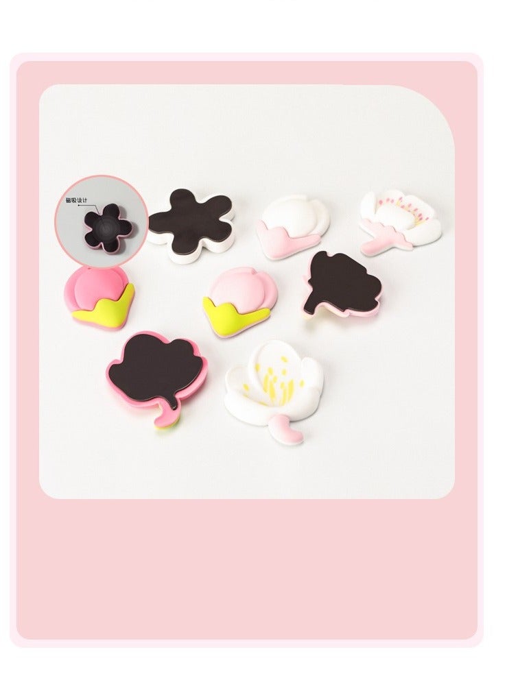 12 Pieces Flower Refrigerator Magnet Set, PVC Soft Rubber Flower Magnets, 3D Whiteboard Magnets for Office, Home, and Kitchen Decoration  - Image 3