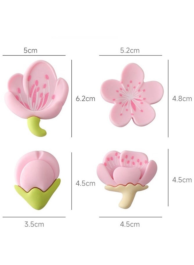 12 Pieces Flower Refrigerator Magnet Set, PVC Soft Rubber Flower Magnets, 3D Whiteboard Magnets for Office, Home, and Kitchen Decoration  - Image 5