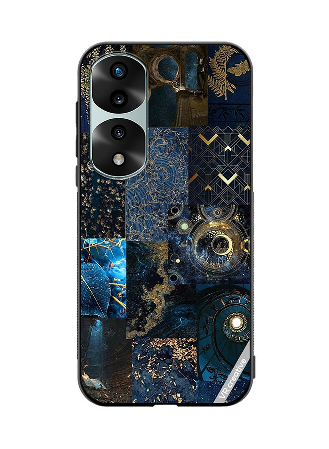 VR CREATIVE Protective Case Cover For Honor 70 Pro Blue Neon College Design Multicolour - Image 1