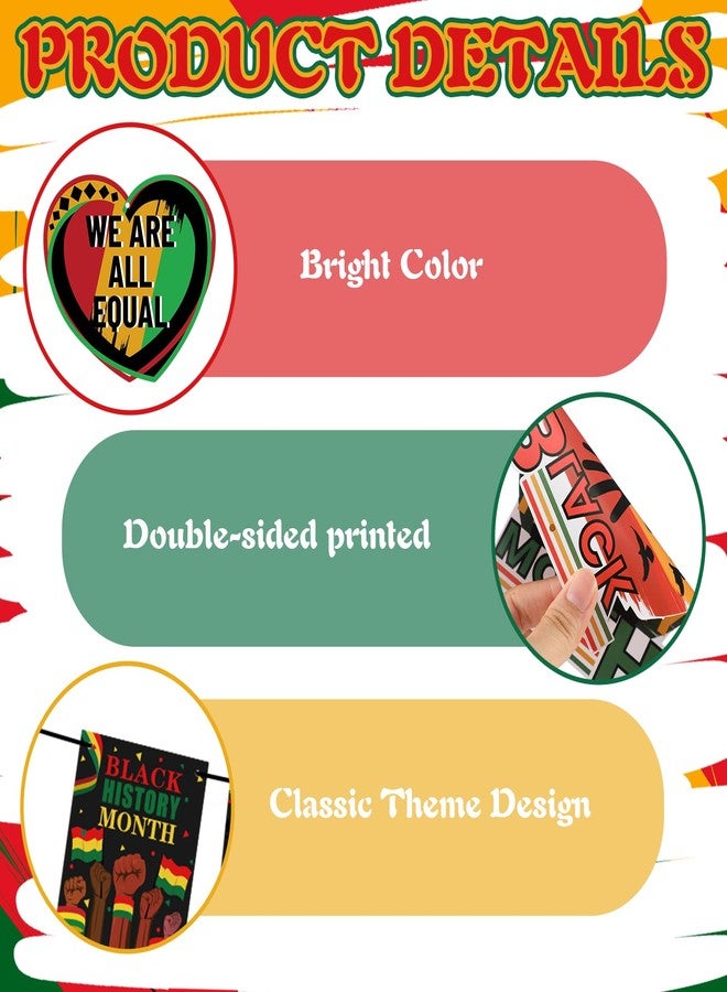 Epakh 51 Pcs Black History Month Decorations Include Black History Month Banner Africa American Hanging Swirls National African American Decorations for Freedom Party Supplies - Image 3