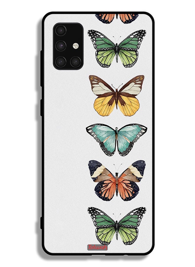 Tolwak Samsung Galaxy A71 4G Protective Case Cover Four Butterflies - Image 1