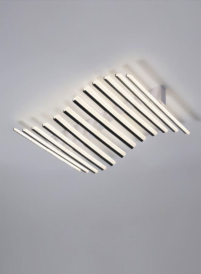 C&C Home Modern Design Creative Curve-Shaped Strips LED Chandeliers Ceiling Light Fixture Ceiling Lamp for Dining Room Living Room 90x60x10 cm - Image 4