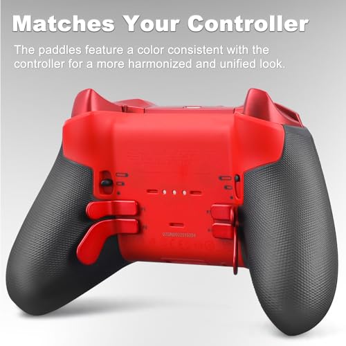 BSUZUN Complete Component Pack for Xbox Elite Controller Series 2 - Accessories Includes 1 Controller Carrying Case, 1 Charging Dock, 4 Thumbsticks, 4 Paddles, 1 Adjustment Tool and 1 Charging Cable(RED) - Image 5
