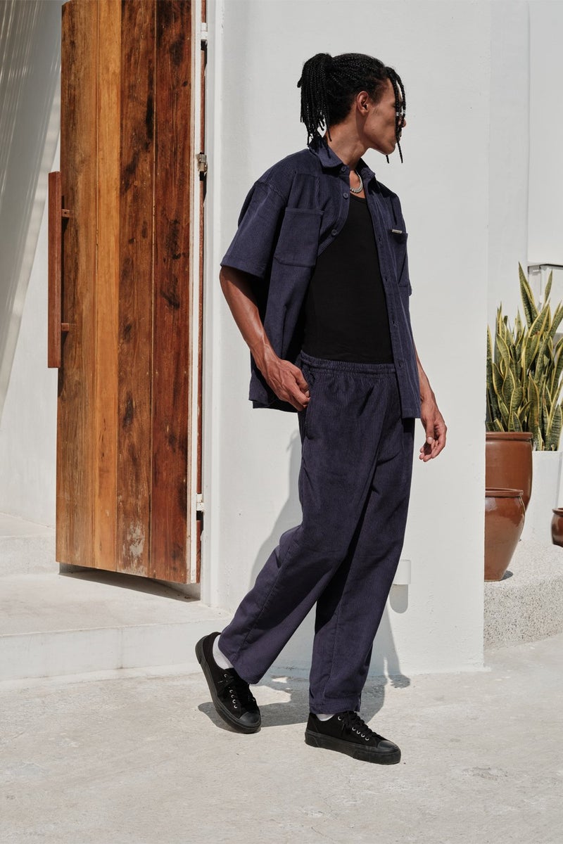 Bonkers Corner Navy Blue Corduroy Pants for Men's - Image 2