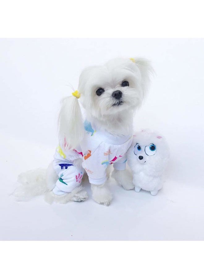 CuteBone - Dog Christmas Pajamas Puppy Onesies Small Dogs Soft Pjs Coat Cat Apparel Comfy Pet Clothes Outfit Doggie Bodysuit PJD02 - Image 1