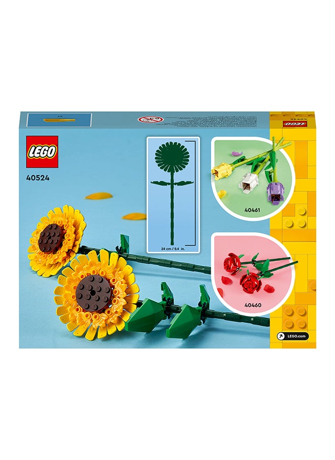 LEGO - Botanicals Sunflowers - Yellow Faux Flowers Building Set - Desk Decoration or Floral Bouquet Home Decor - Gift for 8+ Year Old Girls, Boys and Teenagers - Botanical Collection - 40524 (191 pieces) - Image 1