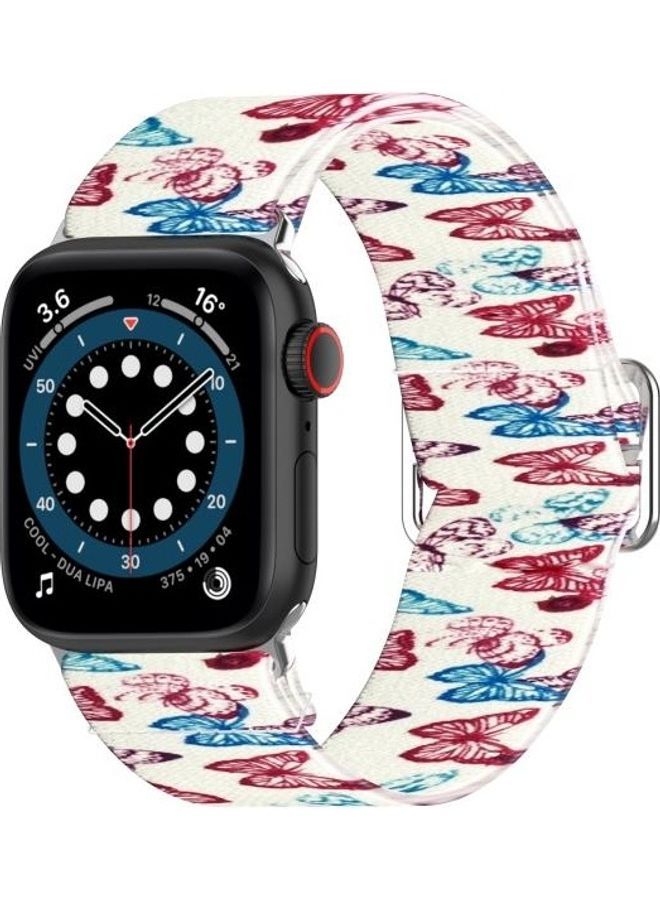 NIBEMINENT Ethnic Replacement Watchband For Apple Watch Series 1/2/3/4/5/6/7/SE 38-40-41mm Butterfly - Image 2