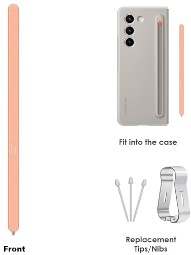 SLQ Z Fold 6/Fold 5 Slim S Pen Fold Edition 4096 Pressure Levels Compatible with Galaxy Z Fold 5/6 Phones Only, Fold 6 Pen Slim 1.5mm Pen Tip, with 3*Tips (Orange) - Image 4