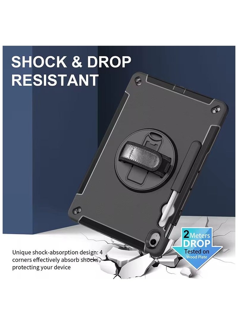 Cat - Cot حافظة متينة لجهاز سامسونج جالاكسي تاب S10 FE+ (13.1) – غلاف مضاد للصدمات مع قاعدة قابلة للطي، حزام يد، حزام كتف وحامل قلم. - Image 3