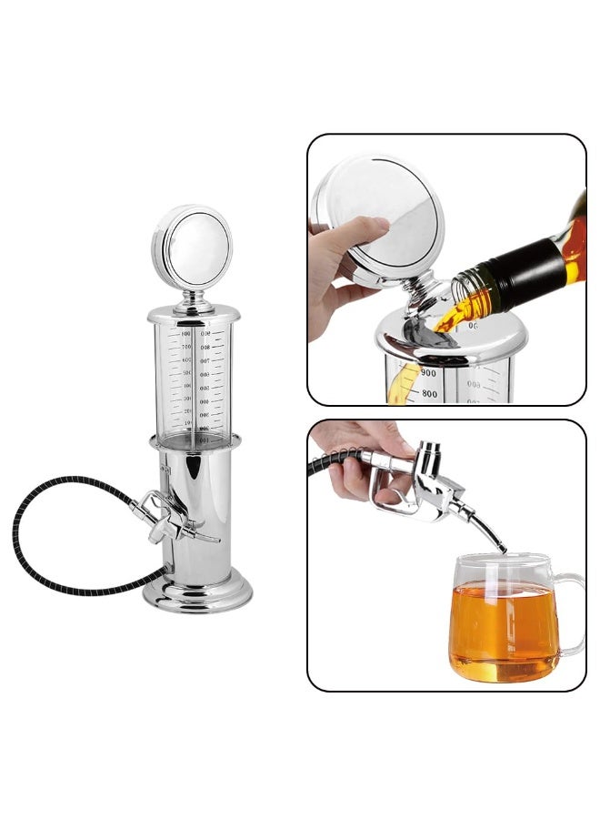 Gas Pump for Drinks, 1000cc Single Gun Beer Dispenser Mini Alcohol Liquor Keg Wine Station Soft Beverage Whiskey Decanter Tower Bottle Container Dispensing Home Tap Party Bar Vodka Tequila  - Image 5
