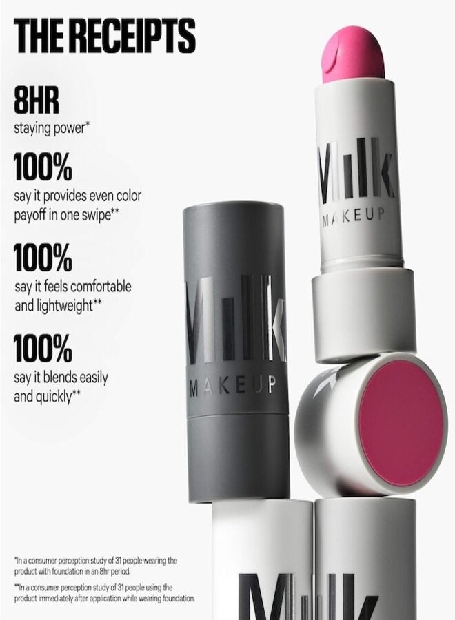 MILK MAKEUP Lip + Cheek Cream Blush Stick with Hyaluronic Acid – Shade - Mauve Brown, 0.28 oz/8 g - Image 5